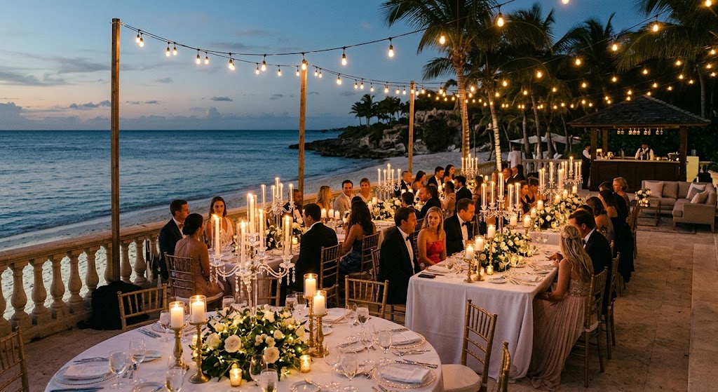 Luxury Tropical Resort Banquet Dinner